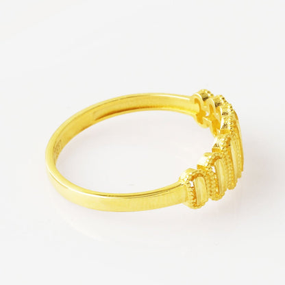 14K Yellow Gold Hand Engraved Ring (1.77 g)