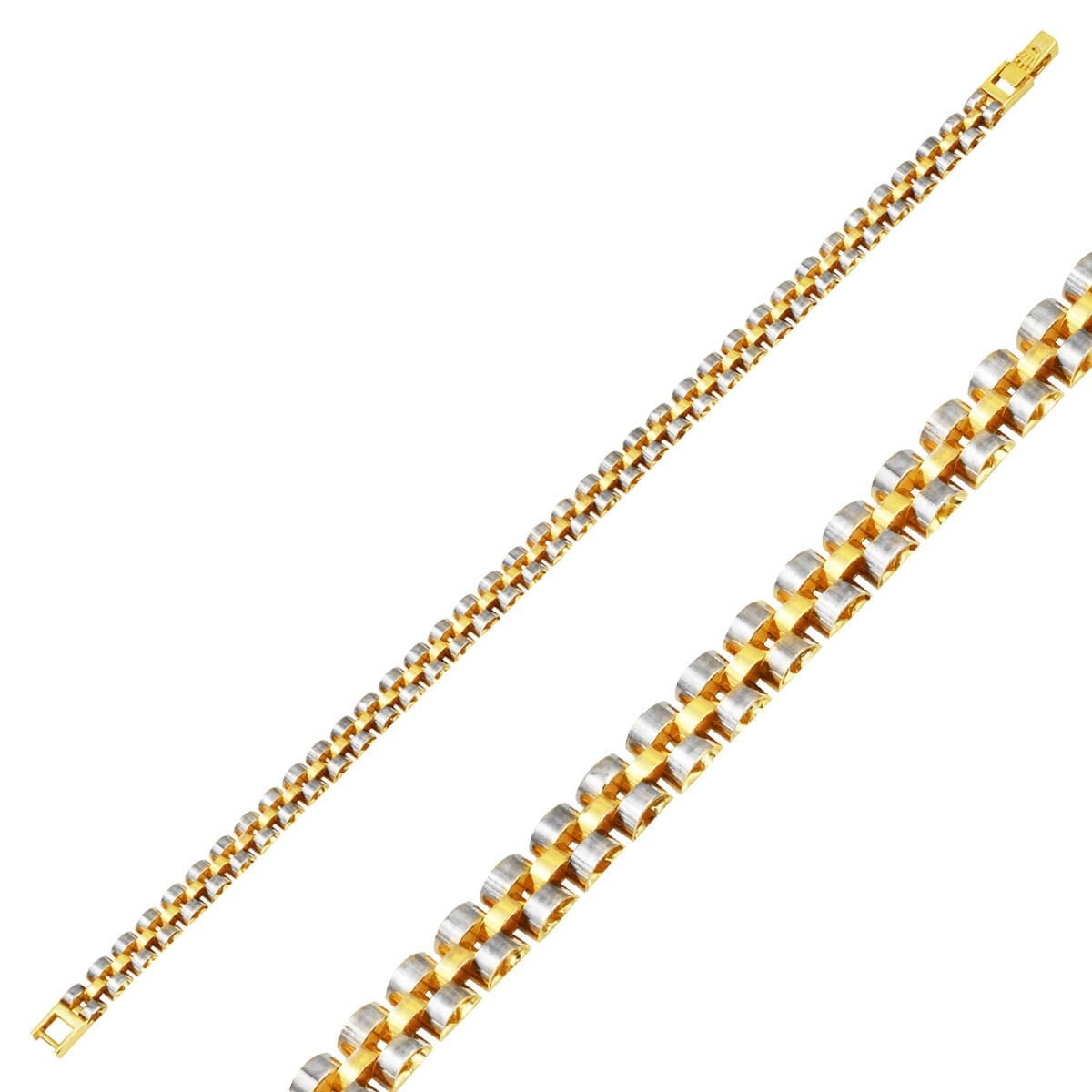 14K Yellow Gold Designer Inspired Band Unisex Bracelet