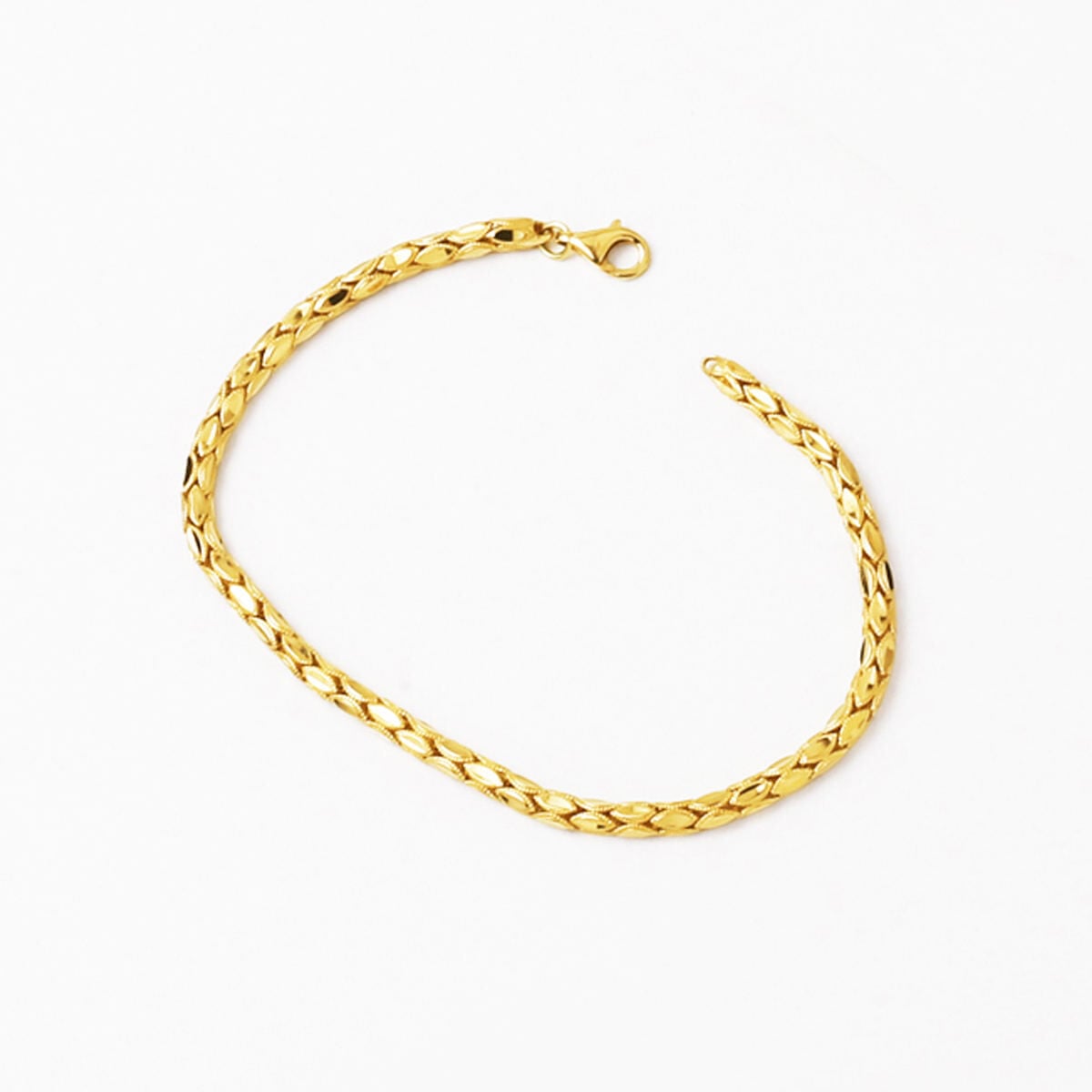 14K Yellow Gold Hittite Design Chain Bracelet