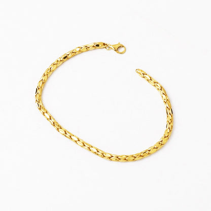 14K Yellow Gold Hittite Design Chain Bracelet