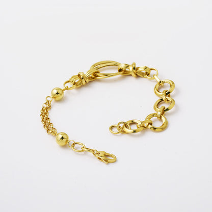 14K Yellow Gold Hallow Chain Bracelet