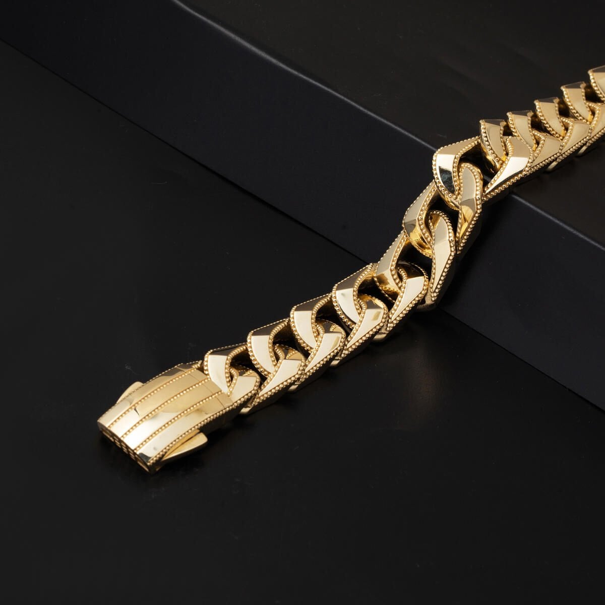 14K Yellow Gold Monaco Italian Curb Bracelet