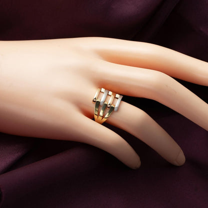 14K Yellow Gold Quad Ribbed Ring (3.06 g)