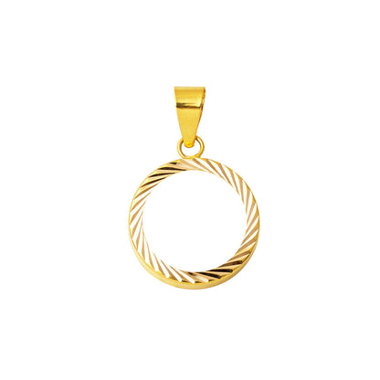 14K Yellow Gold Attachable Quarter Coin Bezel Pendant