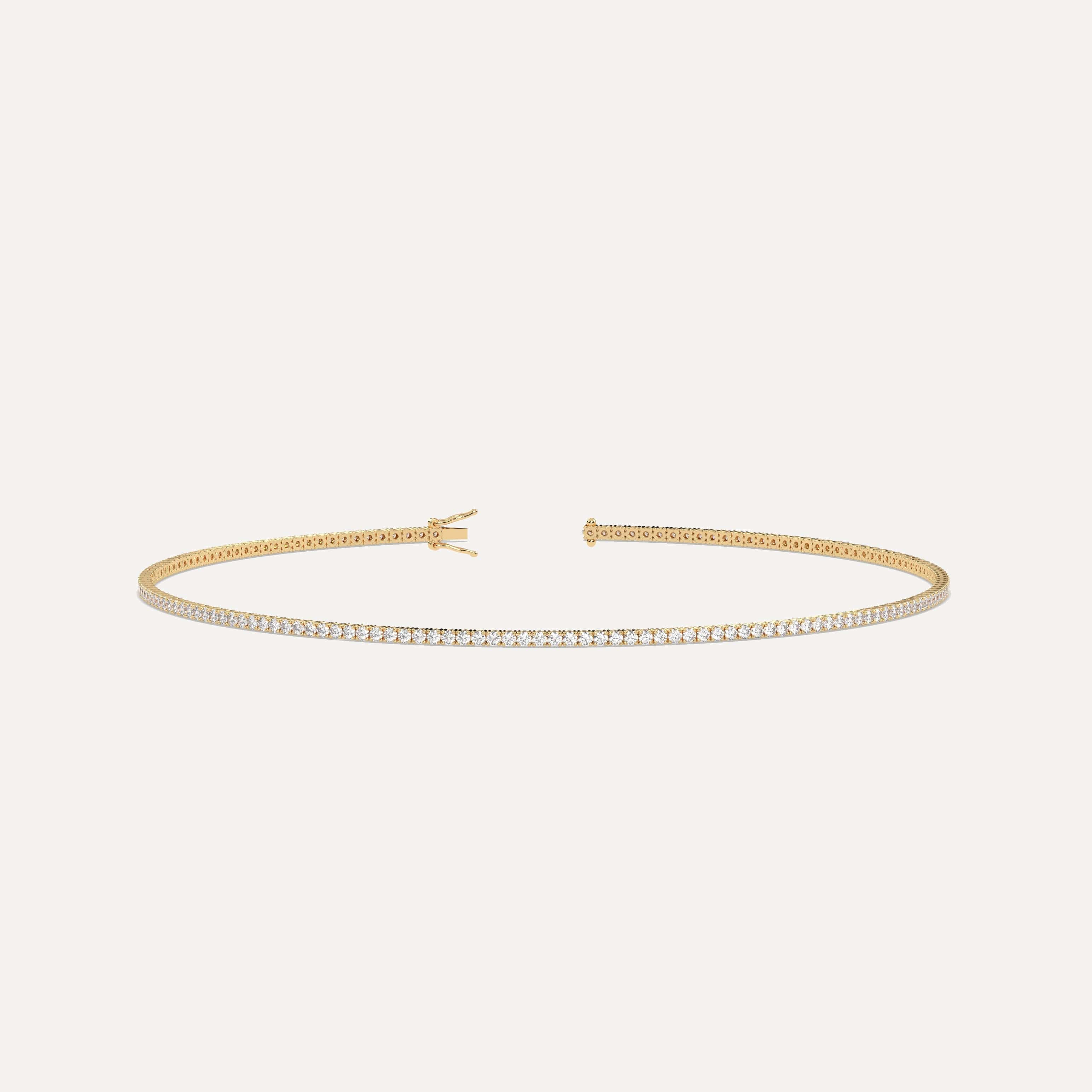 Diamond Tennis Anklet for Women | 14K Gold Natural Diamonds