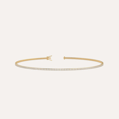 Diamond Tennis Anklet for Women | 14K Gold Natural Diamonds