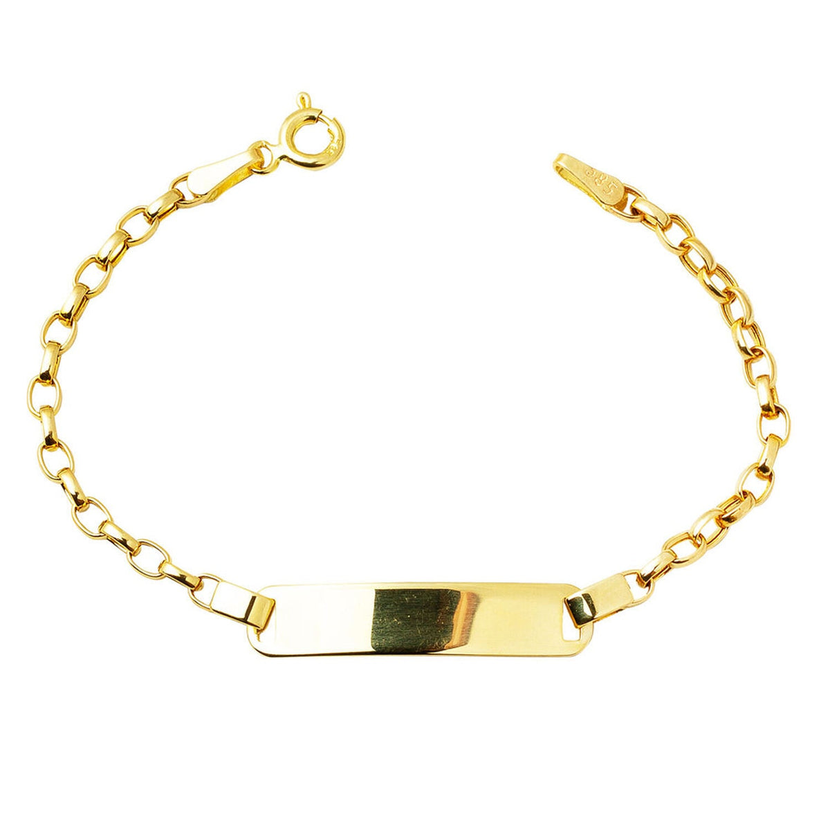 14K Yellow Gold Name Children's Bracelet (2.17 g)