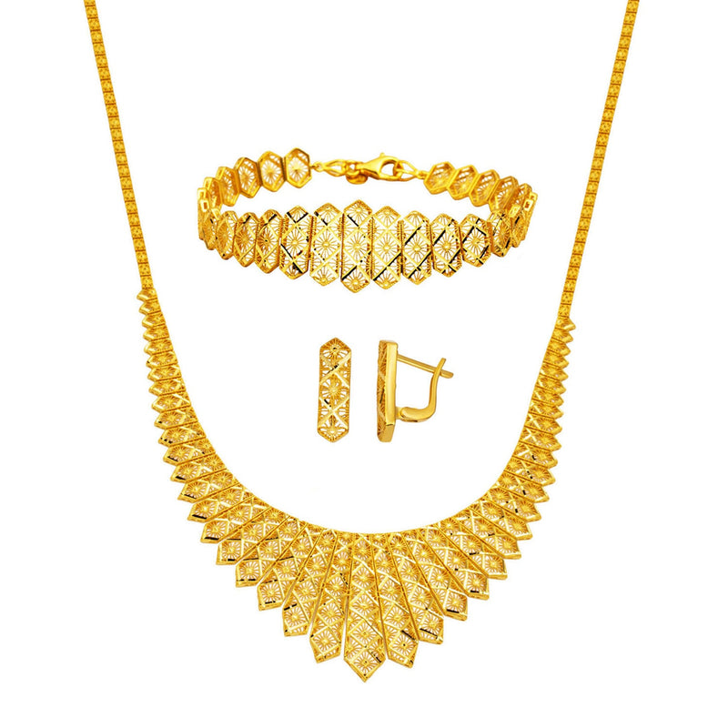 14K Yellow Gold Neopatra Wedding Set