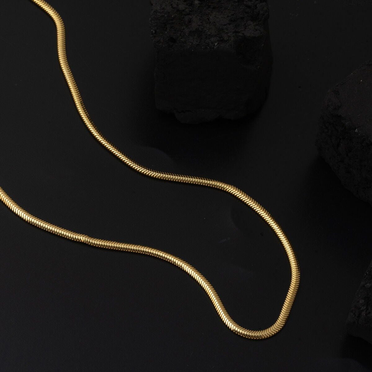 14K Yellow Gold Herringbone Chain