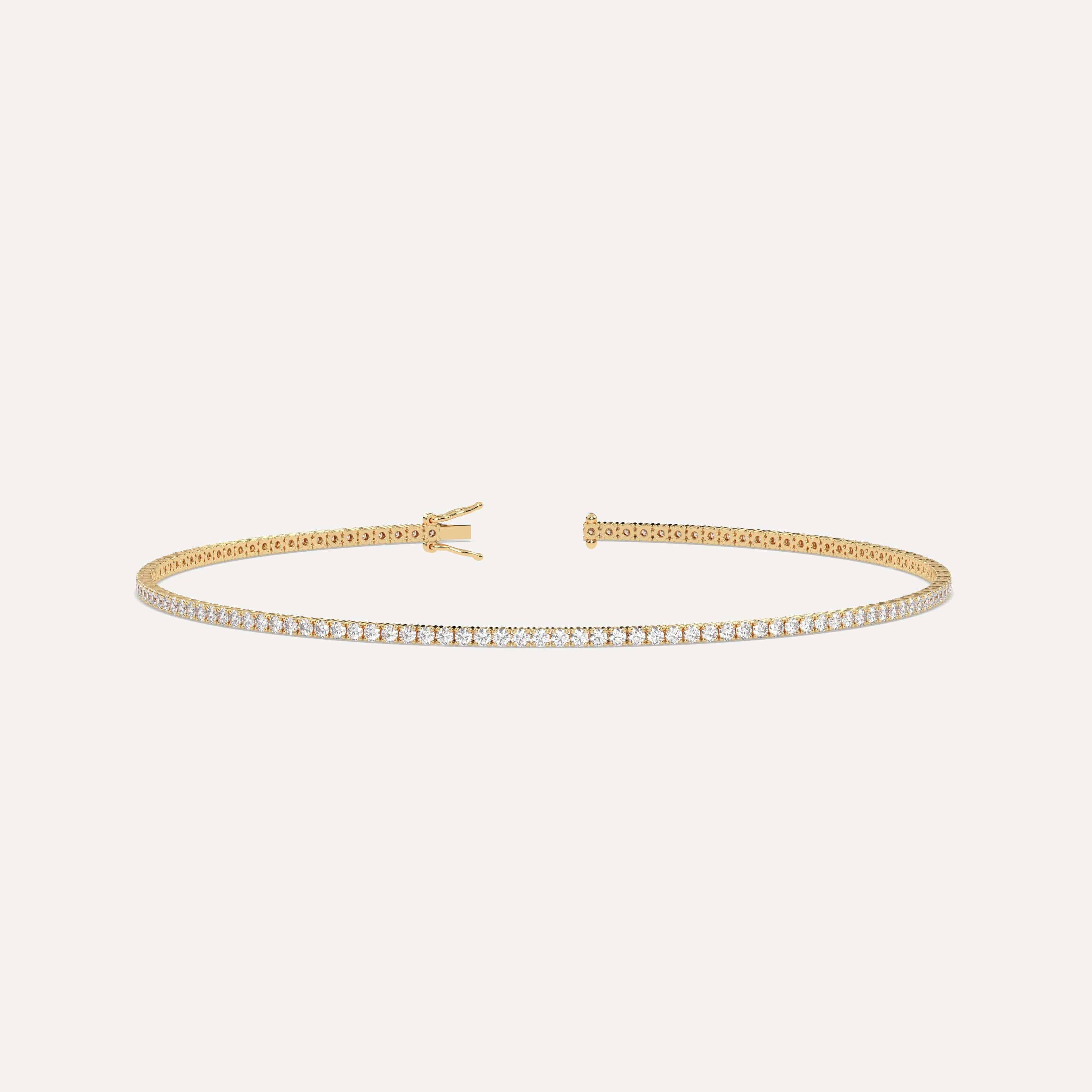 Diamond Tennis Anklet for Women | 14K Gold Natural Diamonds