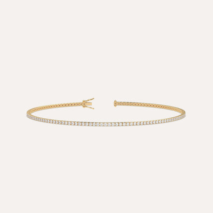 Diamond Tennis Anklet for Women | 14K Gold Natural Diamonds