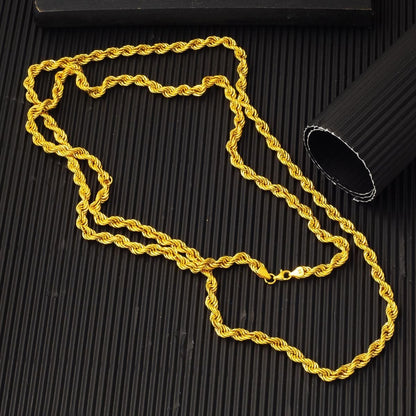 14K Yellow Gold 100 cm Twisted Chain