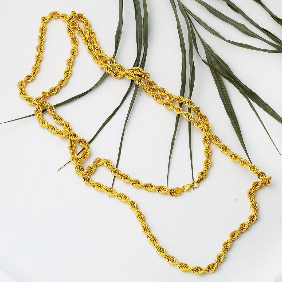 14K Yellow Gold 100 cm Twisted Chain