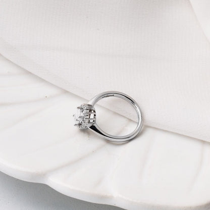 14K White Gold 1.00 Ct Moissanite Ring