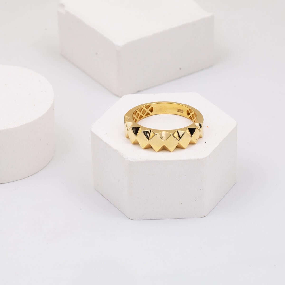 14K Yellow Gold Vector Ring