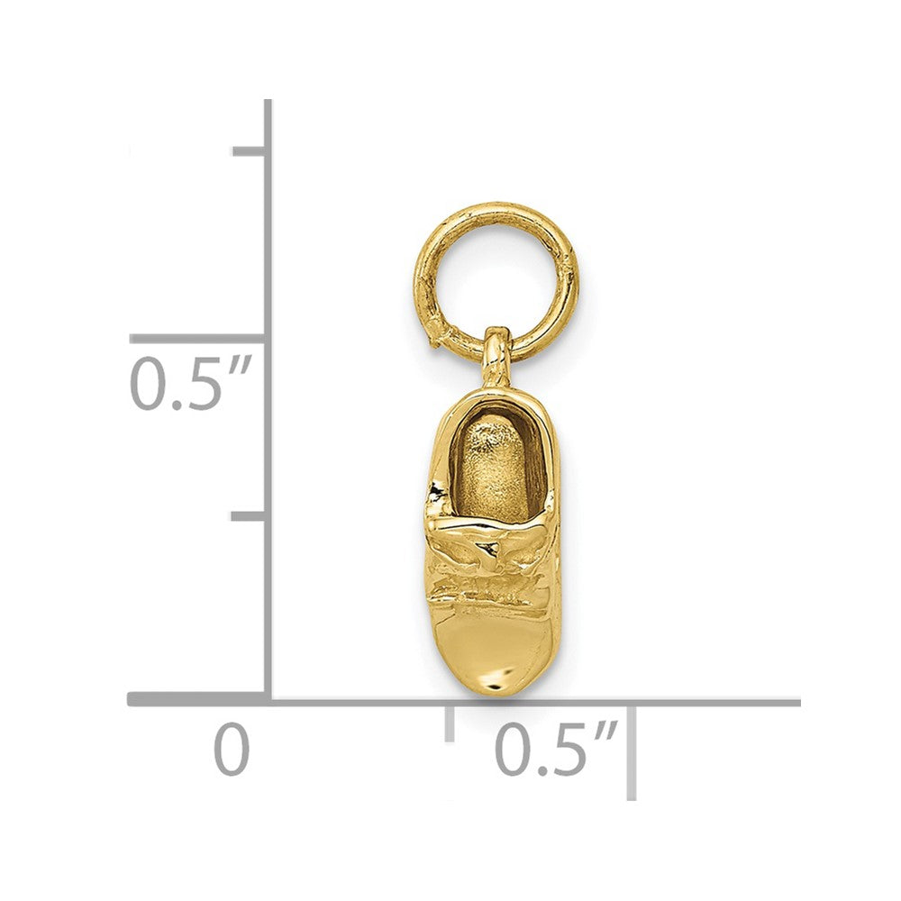 10K Yellow Gold Single Baby Shoe Charm