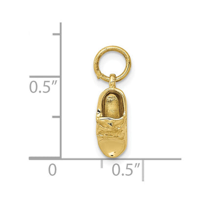 10K Yellow Gold Single Baby Shoe Charm