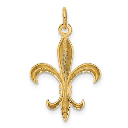 10K Yellow Gold Hollow Fleur De Lis Charm Metal Mold