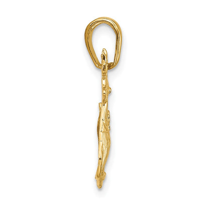 10K Yellow Gold 10K Polished Reindeer Pendant