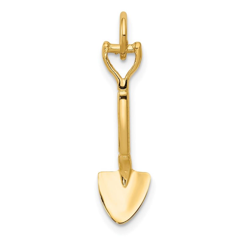 10K Yellow Gold 3-D Spade Charm