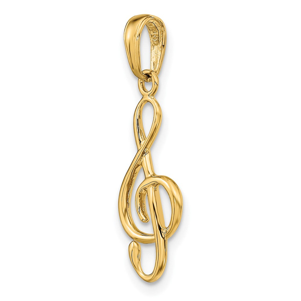 10K Yellow Gold 10K Treble Clef Pendant