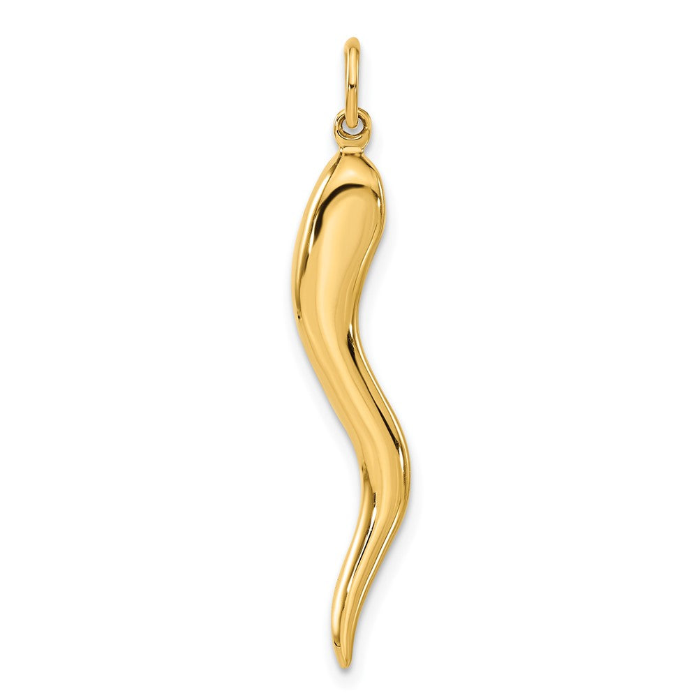 10K Yellow Gold Large Italian Horn Charm