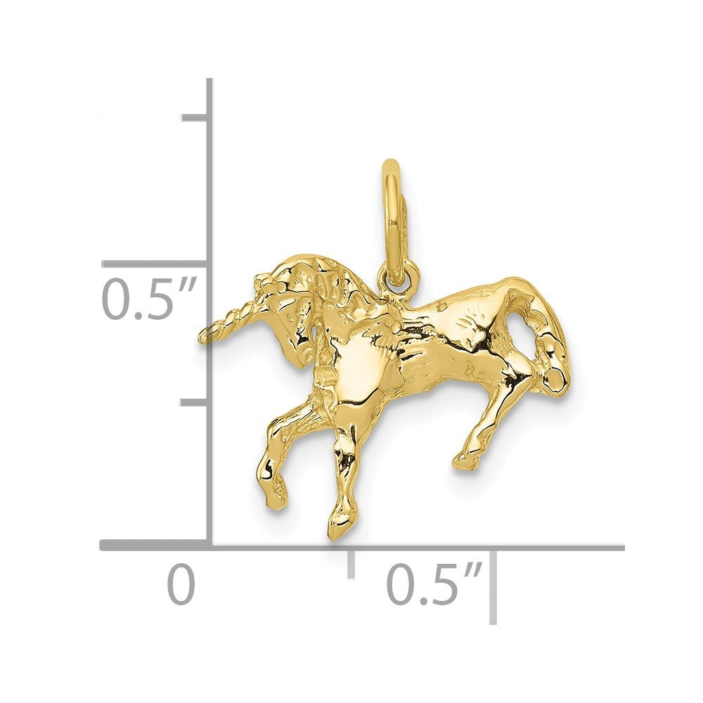 10K Yellow Gold Unicorn Charm