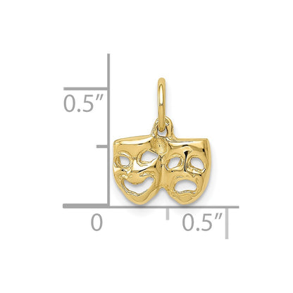 10K Yellow Gold Comedy/Tragedy Charm
