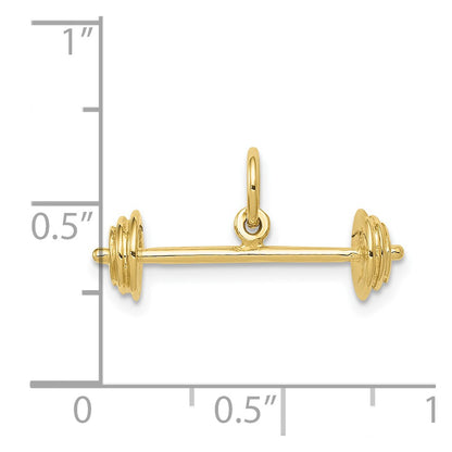 10K Yellow Gold Barbell Charm
