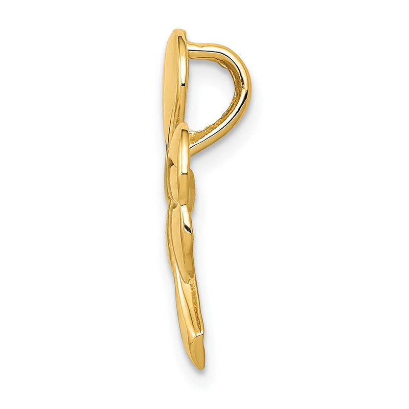 10K Yellow Gold Shamrock Chain Slide