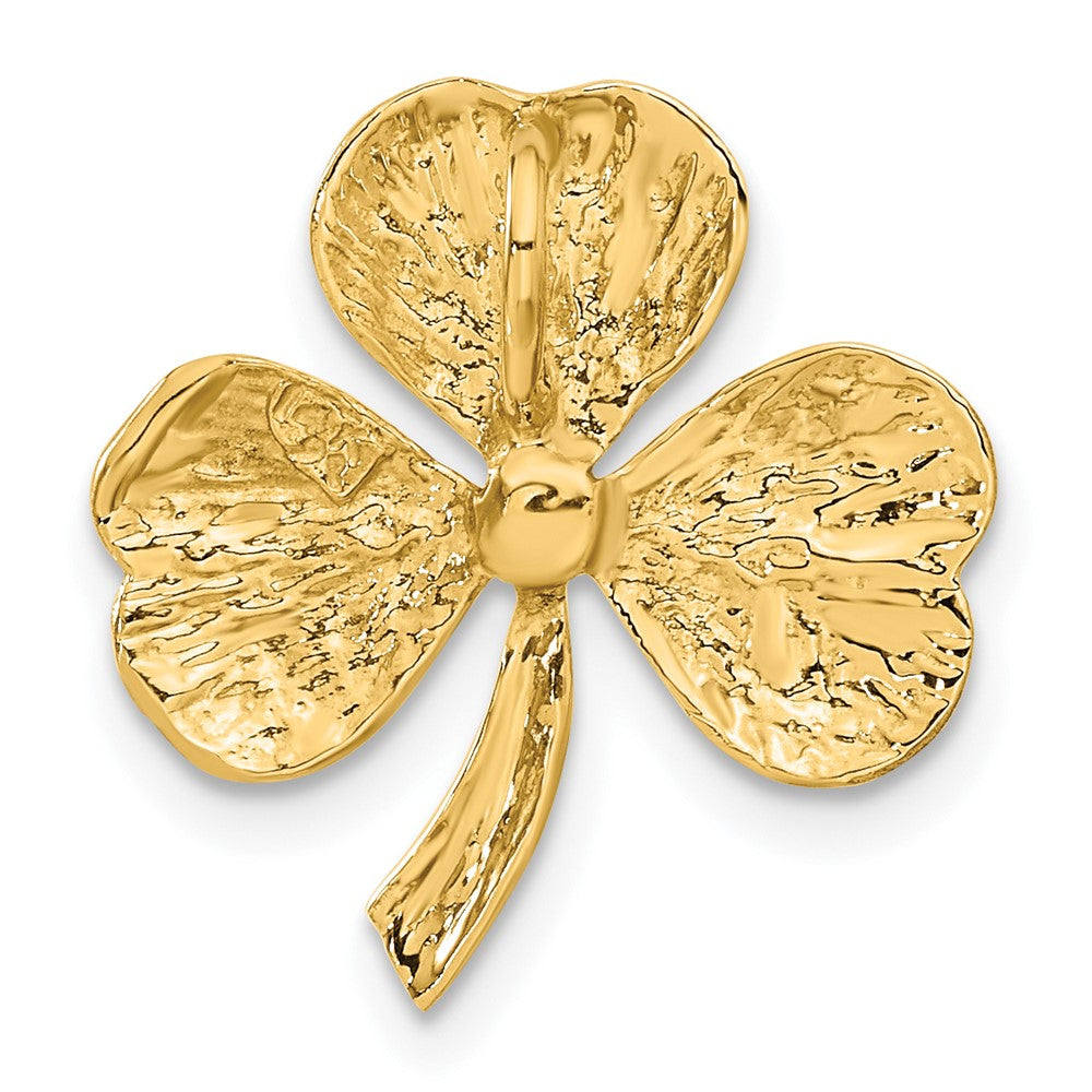 10K Yellow Gold Shamrock Chain Slide