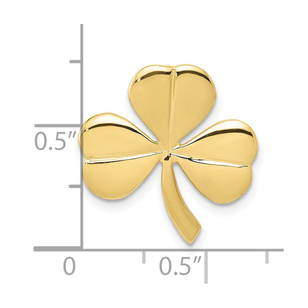 10K Yellow Gold Shamrock Chain Slide