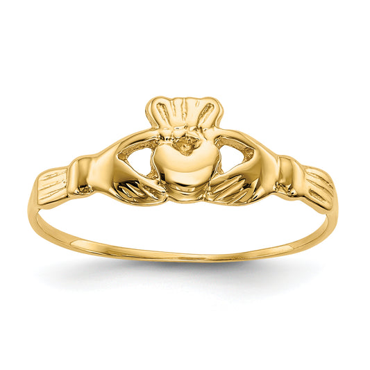 10K Yellow Gold 10K Childs Polished Claddagh Ring
