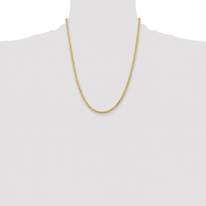 10K Yellow Gold 4mm Semi-Solid Anchor Chain
