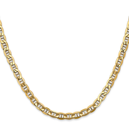 10K Yellow Gold 10K 4.75mm Semi-Solid Anchor Chain