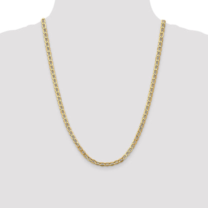 10K Yellow Gold 10K 4.75mm Semi-Solid Anchor Chain