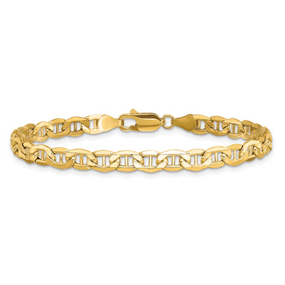 10K Yellow Gold 10K 4.75mm Semi-Solid Anchor Chain