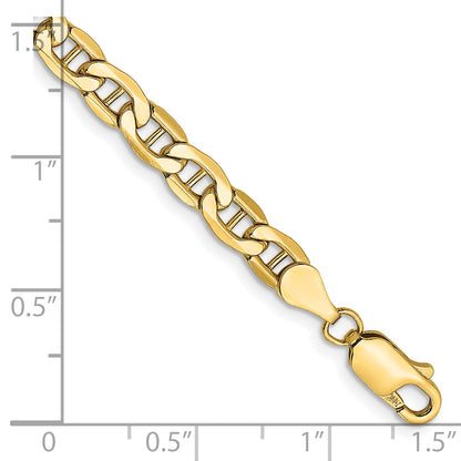 10K Yellow Gold 10K 4.75mm Semi-Solid Anchor Chain