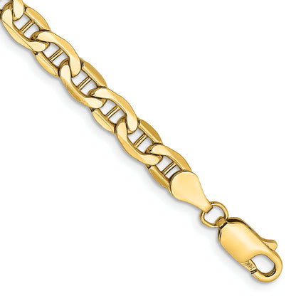 10K Yellow Gold 10K 4.75mm Semi-Solid Anchor Chain