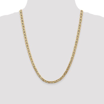 10K Yellow Gold 10K 5.5mm Semi-Solid Anchor Chain