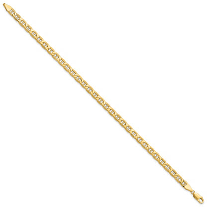 10K Yellow Gold 10K 5.5mm Semi-Solid Anchor Chain