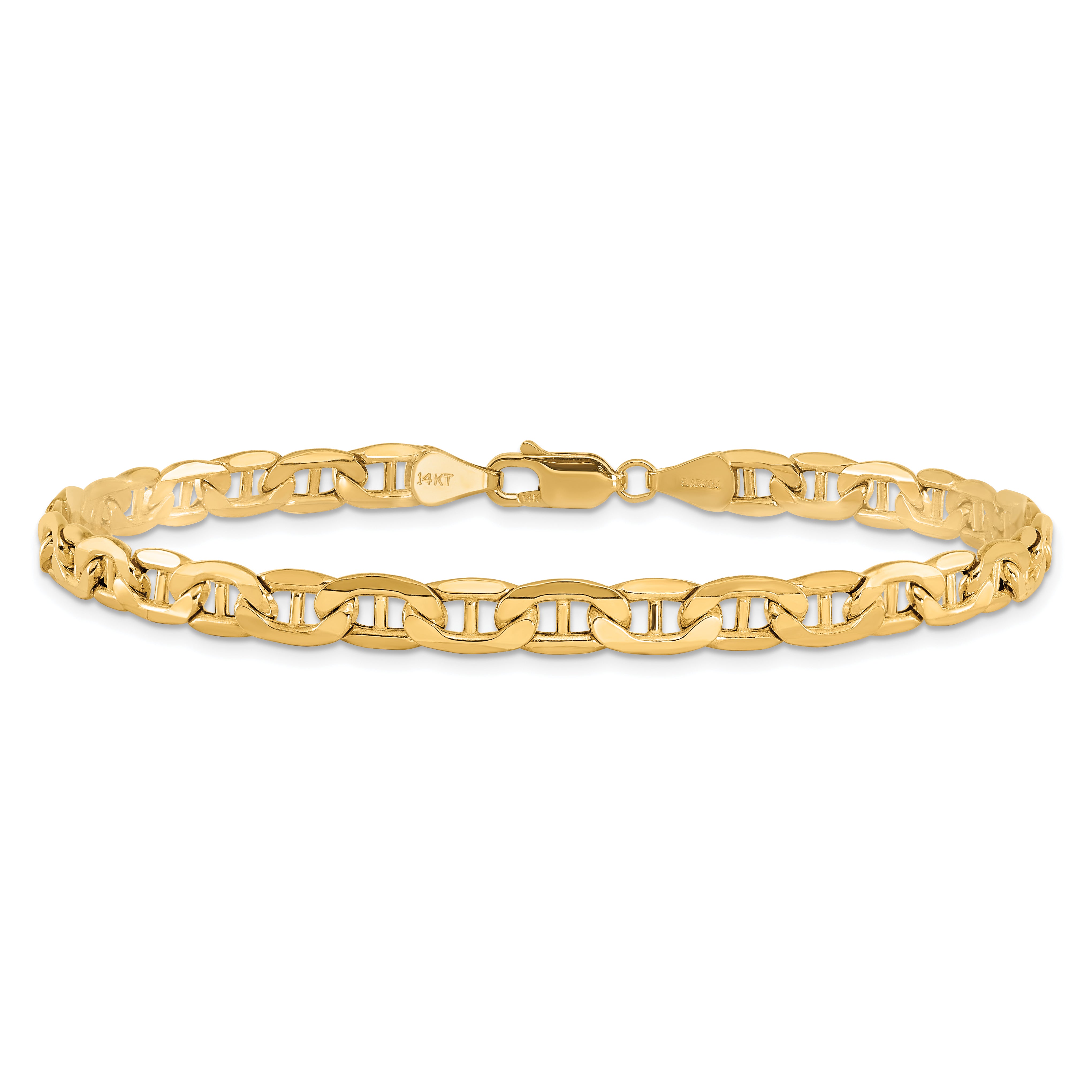 10K Yellow Gold 10K 5.5mm Semi-Solid Anchor Chain