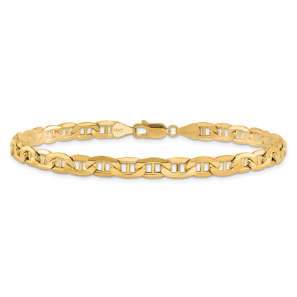 10K Yellow Gold 10K 5.5mm Semi-Solid Anchor Chain