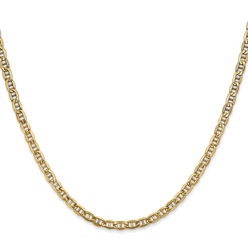 10k Yellow Gold 3.2mm Semi-Solid Anchor Chain Necklace
