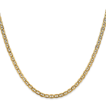 10K Yellow Gold 3.2mm Semi-Solid Anchor Chain
