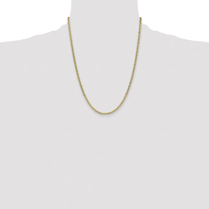 10K Yellow Gold 3.2mm Semi-Solid Anchor Chain