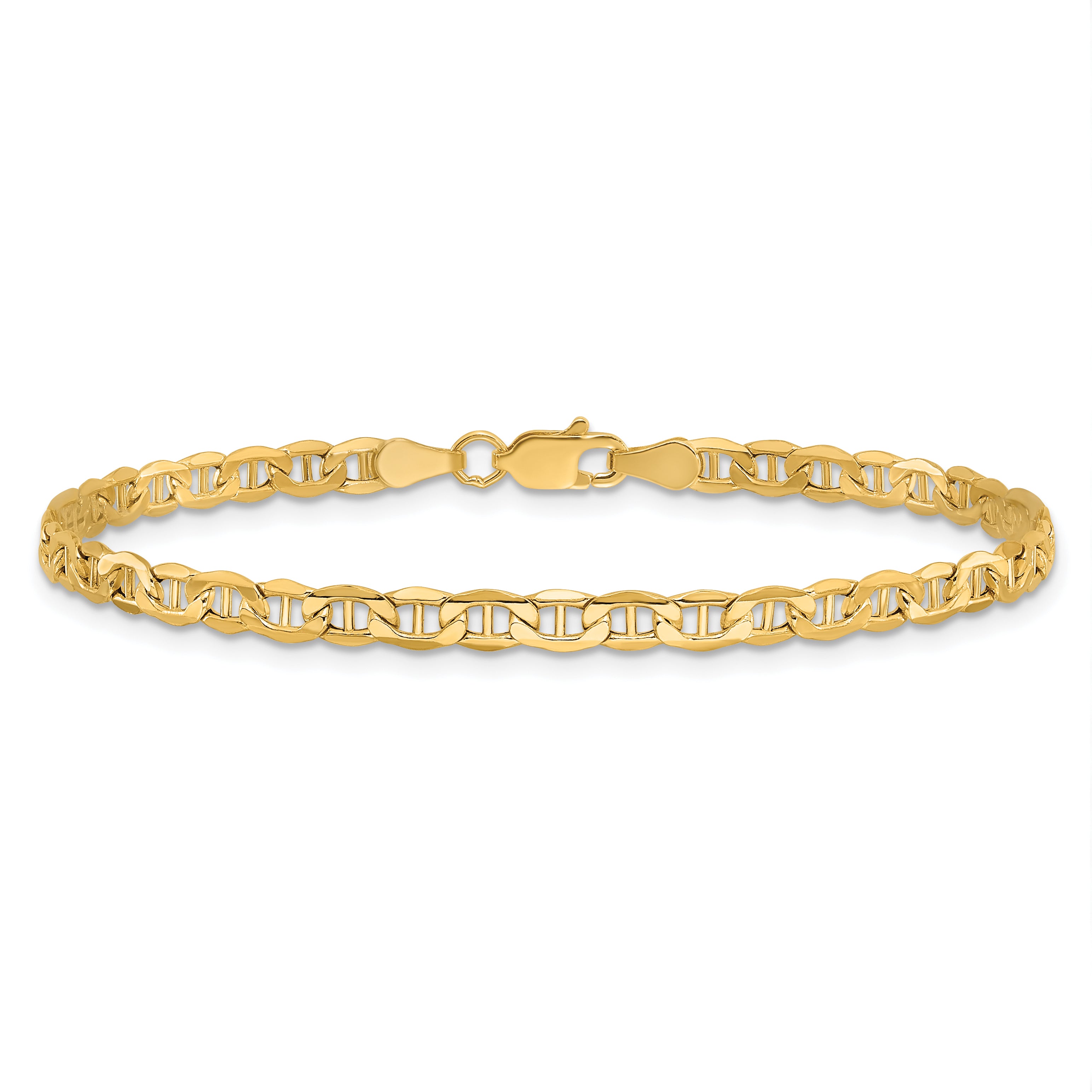 10K Yellow Gold 3.2mm Semi-Solid Anchor Chain