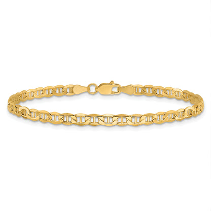 10K Yellow Gold 3.2mm Semi-Solid Anchor Chain