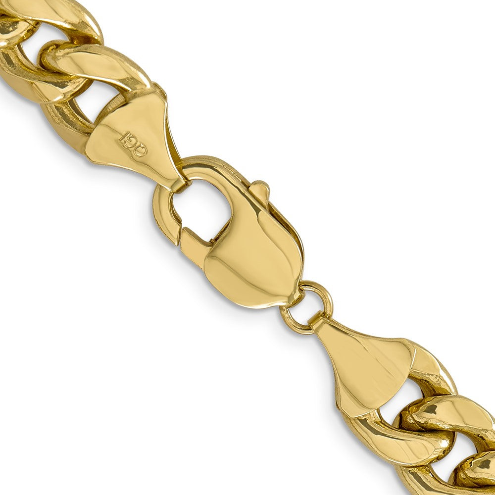 10k Yellow Gold 11mm Semi-Solid Miami Cuban Chain Necklace