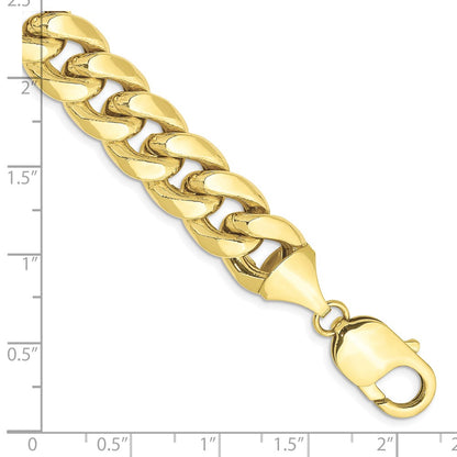 10k Yellow Gold 11mm Semi-Solid Miami Cuban Chain Bracelet